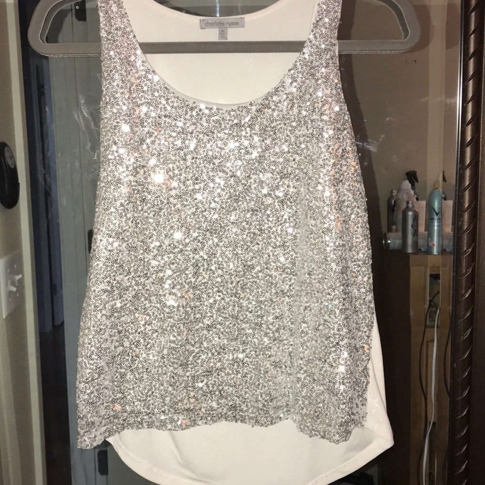 Sequined tank top